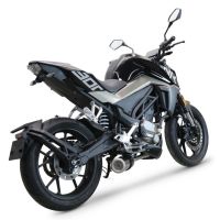 Escape compatible con Cf Moto 300 NK 2022-2024, M3 Poppy , Escape completo racing, incluyendo colector y db killer desmontable, sin homologación 
