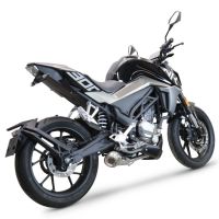 Escape compatible con Cf Moto 300 NK 2022-2024, Powercone Evo, Escape completo homologado y legal,con catalizador incluido db killer extraíble 