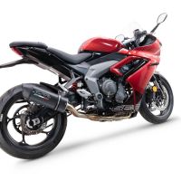 Escape compatible con Triumph Daytona 660 2023-2025, Furore Nero, Escape completo racing, incluyendo colector y db killer desmontable, sin homologación 