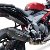 GPR escape compatible con  Triumph Daytona 660 2023-2025, New Grand Prix Evo Black Titanium, Escape completo homologado y legal,con catalizador incluido db killer extraíble 