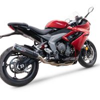 Escape compatible con Triumph Daytona 660 2023-2025, M3 Black Titanium, Escape completo homologado y legal,con catalizador incluido db killer extraíble 