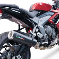 Escape compatible con Triumph Daytona 660 2023-2025, M3 Black Titanium, Escape completo homologado y legal,con catalizador incluido db killer extraíble 