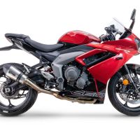 GPR escape compatible con  Triumph Daytona 660 2023-2025, New Grand Prix Evo Titanium, Escape completo racing, incluyendo colector y db killer desmontable, sin homologación 