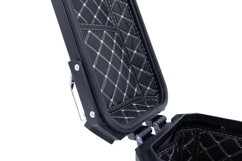 Par de maletas laterales en aluminio color negro con portaequipajes específico GPR TECH compatible con  Kawasaki Versys 650 2015/2016 e3