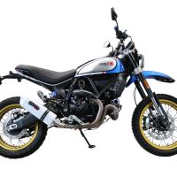 Escape compatible con Ducati Scrambler 800 Icon -Icon Dark 2021-2022, Albus Evo4, Escape homologado, legal, con db killer extraíble, tubo de conexión y catalizador 