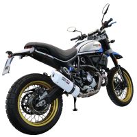 Escape compatible con Ducati Scrambler 800 Icon -Icon Dark 2021-2022, Albus Evo4, Escape homologado, legal, con db killer extraíble, tubo de conexión y catalizador 
