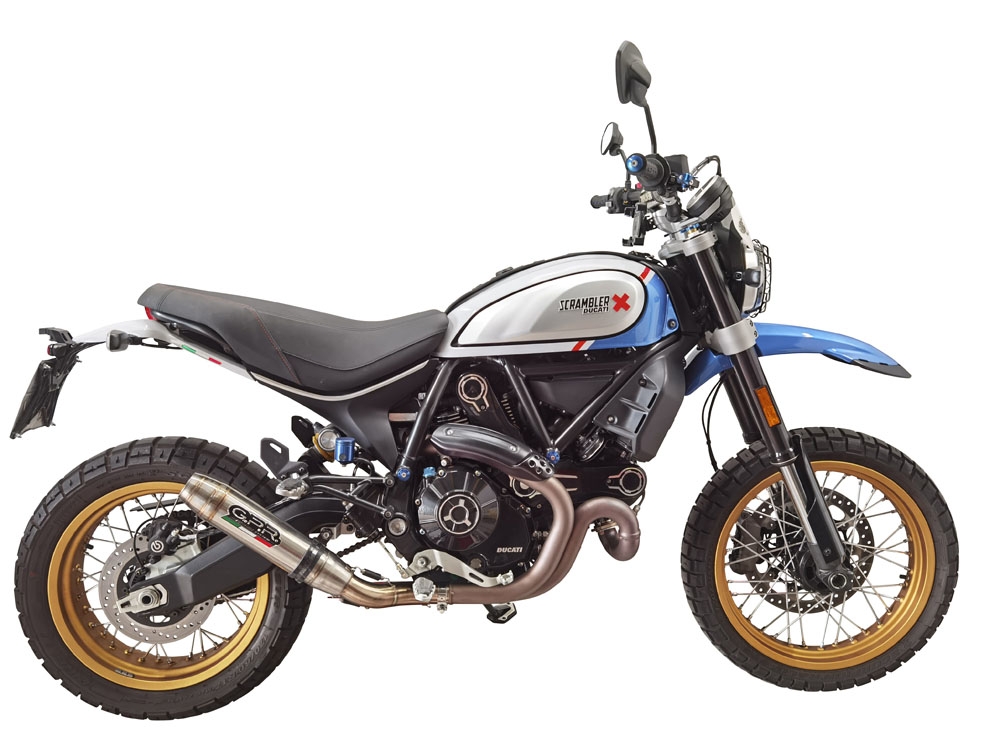 Escape compatible con Ducati Scrambler 800 Nightshift -Urban Motard 2021-2022, Deeptone Inox, Escape legal, homologado, silenciador con catalizador, db killer desmontable y tubo de conexión específico 