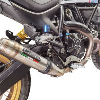 Escape compatible con Ducati Scrambler 800 Nightshift -Urban Motard 2021-2022, Deeptone Inox, Escape legal, homologado, silenciador con catalizador, db killer desmontable y tubo de conexión específico 