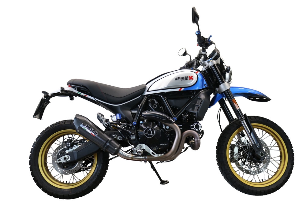 GPR escape compatible con  Ducati Scrambler 800 Desert Sled -DS Fasthouse 2021-2024, New Grand Prix Evo Poppy, Escape legal, homologado, silenciador con catalizador, db killer desmontable y tubo de conexión específico 