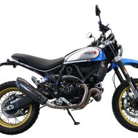 GPR escape compatible con  Ducati Scrambler 800 Desert Sled -DS Fasthouse 2021-2024, New Grand Prix Evo Poppy, Escape legal, homologado, silenciador con catalizador, db killer desmontable y tubo de conexión específico 