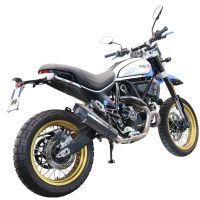 GPR escape compatible con  Ducati Scrambler 800 Desert Sled -DS Fasthouse 2021-2024, New Grand Prix Evo Poppy, Escape legal, homologado, silenciador con catalizador, db killer desmontable y tubo de conexión específico 