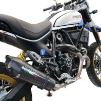 GPR escape compatible con  Ducati Scrambler 800 Desert Sled -DS Fasthouse 2021-2024, New Grand Prix Evo Poppy, Escape legal, homologado, silenciador con catalizador, db killer desmontable y tubo de conexión específico 
