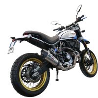 Escape compatible con Ducati Scrambler 800 Icon -Icon Dark 2021-2022, GP Evo4 Titanium, Escape legal, homologado, silenciador con catalizador, db killer desmontable y tubo de conexión específico 