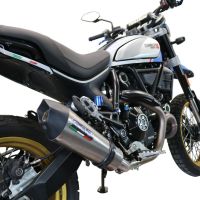 Escape compatible con Ducati Scrambler 800 Icon -Icon Dark 2021-2022, GP Evo4 Titanium, Escape legal, homologado, silenciador con catalizador, db killer desmontable y tubo de conexión específico 
