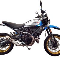 Escape compatible con Ducati Scrambler 800 Urban Motard 2021-2023, Powercone Evo, Escape legal, homologado, silenciador con catalizador, db killer desmontable y tubo de conexión específico 