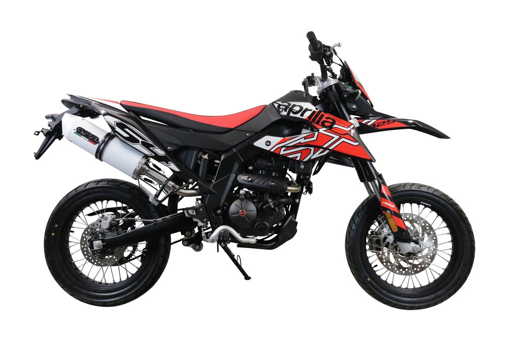 Escape compatible con Aprilia Sx 125 2021-2024, Albus Evo4, Escape homologado, legal, con db killer extraíble, tubo de conexión y catalizador 