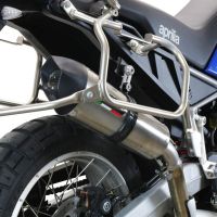 GPR escape compatible con  Aprilia Tuareg 660 2021-2024, New Grand Prix Evo Titanium, Escape legal, homologado, silenciador con db killer desmontable y tubo de conexión específico 