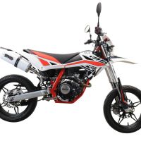 Escape compatible con Beta RR 125 4T Enduro 2019-2020, Albus Evo4, Escape homologado, legal, con db killer extraíble, tubo de conexión y catalizador 