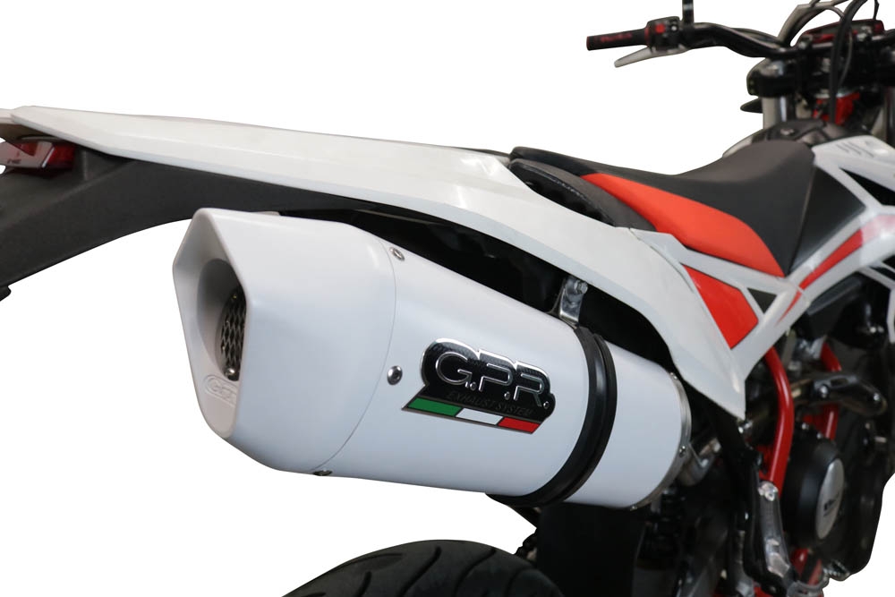 Escape compatible con Beta RR 125 4T Enduro 2019-2020, Albus Evo4, Escape homologado, legal, con db killer extraíble, tubo de conexión y catalizador 