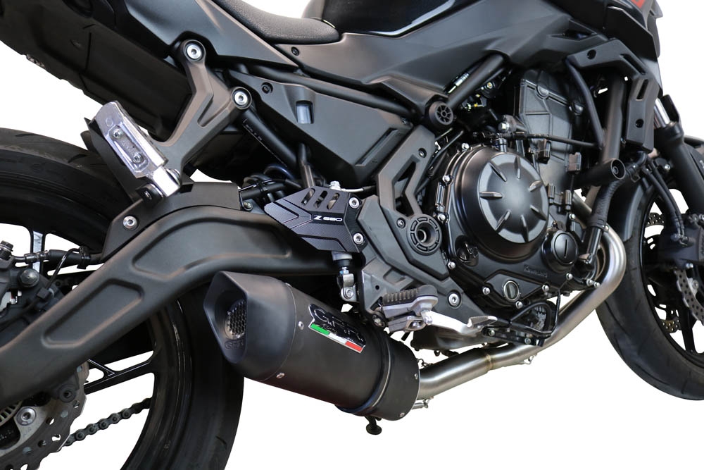 Escape compatible con Kawasaki Z 650 2017-2020, Furore Evo4 Nero, Escape completo homologado y legal,con catalizador incluido db killer extraíble 