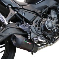 Escape compatible con Kawasaki Z 650 2017-2020, Furore Evo4 Nero, Escape completo homologado y legal,con catalizador incluido db killer extraíble 
