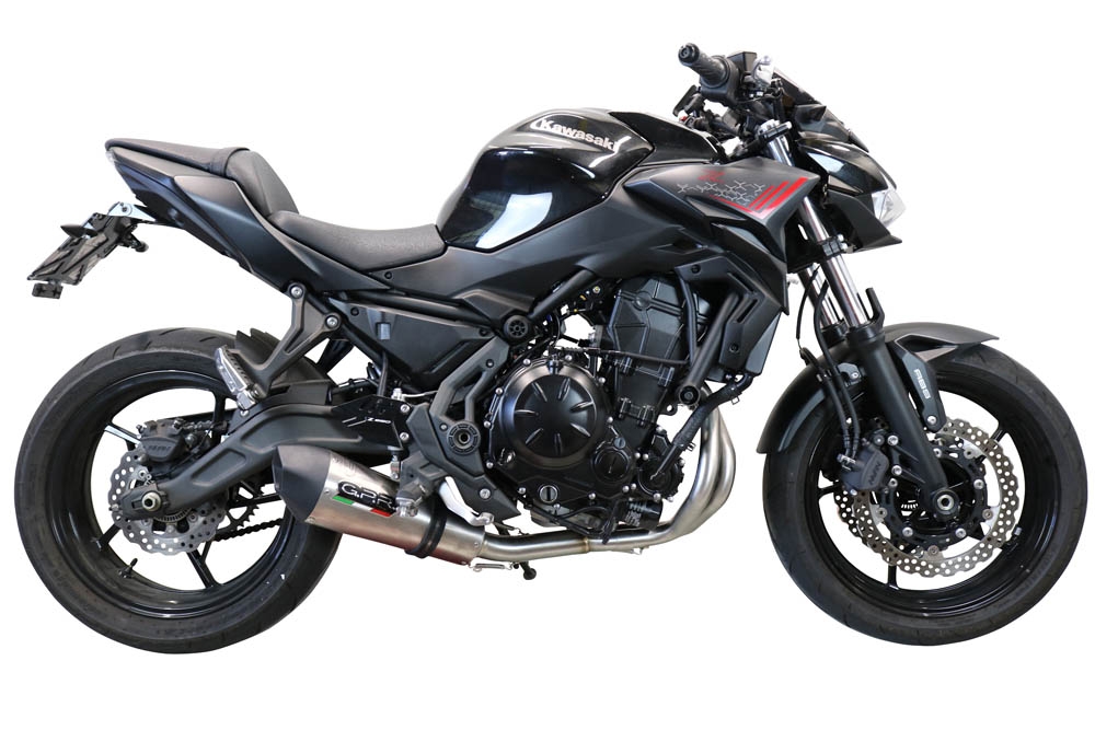 Escape compatible con Kawasaki Z 650 2017-2020, GP Evo4 Titanium, Escape completo homologado y legal,con catalizador incluido db killer extraíble 