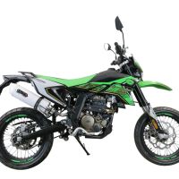 Escape compatible con KL MOTOR KXE 125 2022-2023, Albus Evo4, Escape homologado, legal, con db killer extraíble, tubo de conexión y catalizador 