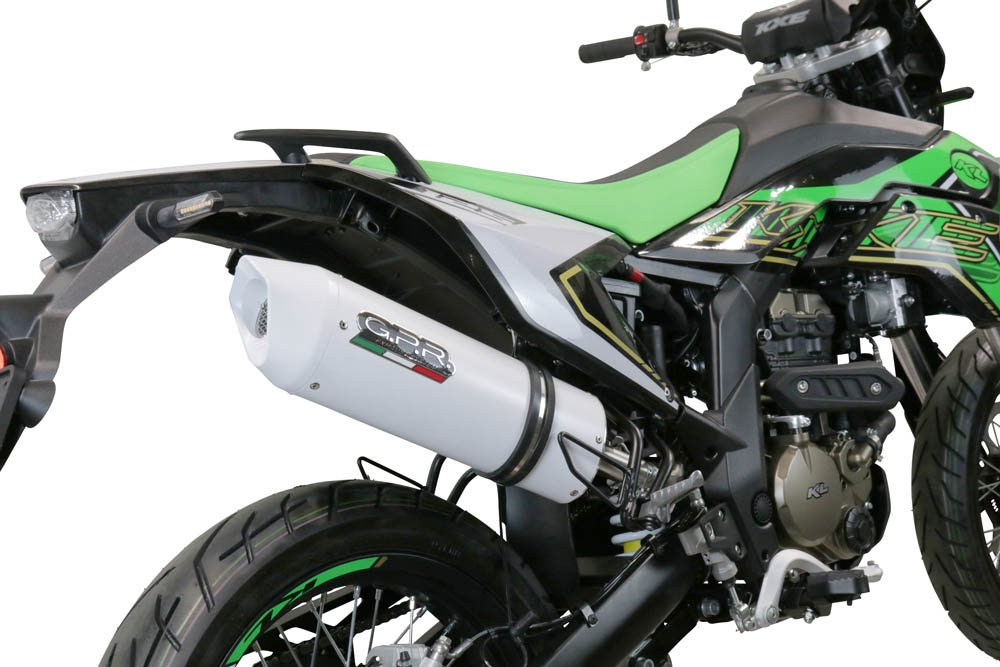 Escape compatible con KL MOTOR KXE 125 2022-2023, Albus Evo4, Escape homologado, legal, con db killer extraíble, tubo de conexión y catalizador 