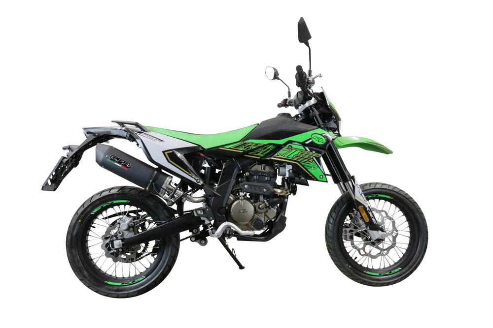 Escape compatible con Ktm Duke 125 2011-2016, Furore Nero, Escape racing, silenciador con tubo de conexion, articulo sin homologacion 