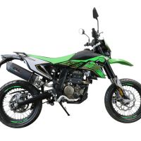 Escape compatible con Ktm Duke 125 2011-2016, Furore Nero, Escape racing, silenciador con tubo de conexion, articulo sin homologacion 