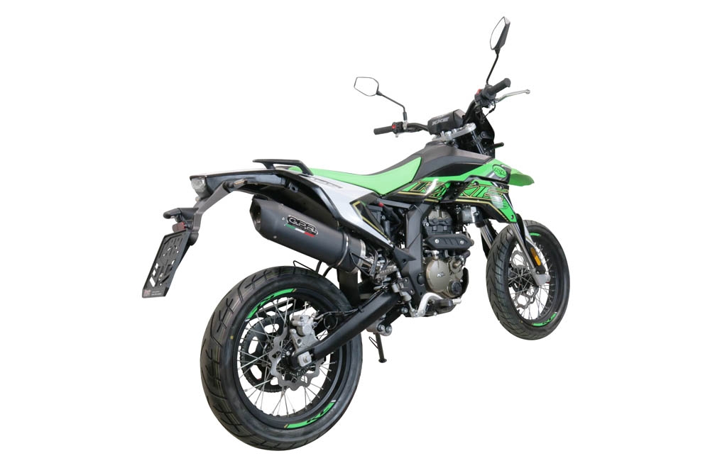 Escape compatible con Ktm Duke 125 2011-2016, Furore Nero, Escape racing, silenciador con tubo de conexion, articulo sin homologacion 
