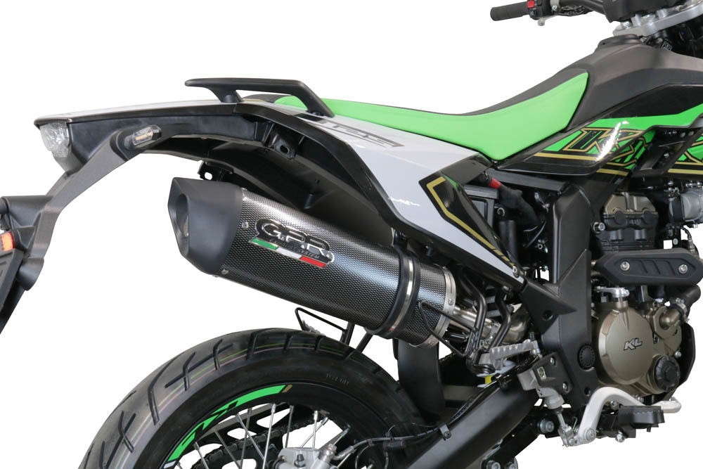 Escape compatible con KL MOTOR KXE 125 2022-2023, Furore Evo4 Poppy, Escape legal, homologado, silenciador con catalizador, db killer desmontable y tubo de conexión específico 