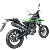 Escape compatible con KL MOTOR KXE 125 2022-2023, Furore Evo4 Poppy, Escape legal, homologado, silenciador con catalizador, db killer desmontable y tubo de conexión específico 