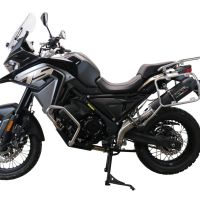 Escape compatible con Voge 650DSX 2021-2024, Furore Evo4 Nero, Escape legal, homologado, silenciador con catalizador, db killer desmontable y tubo de conexión específico 