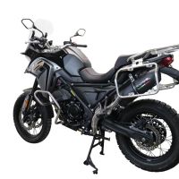 Escape compatible con Voge 650DSX 2021-2024, Furore Evo4 Nero, Escape legal, homologado, silenciador con catalizador, db killer desmontable y tubo de conexión específico 