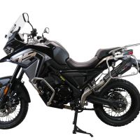 Escape compatible con Voge 650DSX 2021-2024, GP Evo4 Poppy, Escape legal, homologado, silenciador con catalizador, db killer desmontable y tubo de conexión específico 