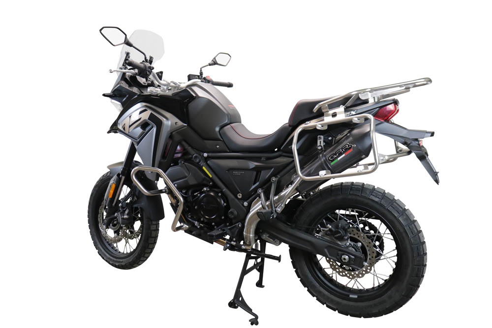 Escape compatible con Voge 650DSX 2021-2024, GP Evo4 Poppy, Escape legal, homologado, silenciador con catalizador, db killer desmontable y tubo de conexión específico 