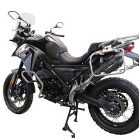 Escape compatible con Voge 650DSX 2021-2024, GP Evo4 Poppy, Escape legal, homologado, silenciador con catalizador, db killer desmontable y tubo de conexión específico 
