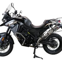 Escape compatible con Voge 650DSX 2021-2024, GP Evo4 Titanium, Escape legal, homologado, silenciador con catalizador, db killer desmontable y tubo de conexión específico 