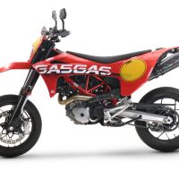 GPR escape compatible con  Gas Gas ES 700 2023-2024, New Grand Prix Evo Poppy, Escape homologado, legal, con db killer extraíble, tubo de conexión y catalizador 