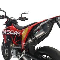 Escape compatible con Gas Gas SM 700 2023-2024, GP Evo4 Titanium, Escape homologado, legal, con db killer extraíble, tubo de conexión y catalizador 