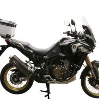Baúl en aluminio color plata con placa específica incluida Baúl GPR TECH compatible con  Honda Crf 1100 L Africa Twin 2020/2024 e5