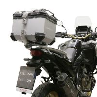 Baúl en aluminio color plata con placa específica incluida Baúl GPR TECH compatible con  Honda Crf 1100 L Africa Twin 2020/2024 e5