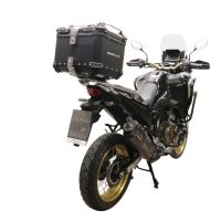 Baúl en aluminio color plata con placa específica incluida Baúl GPR TECH compatible con  Honda Crf 1100 L Africa Twin 2020/2024 e5