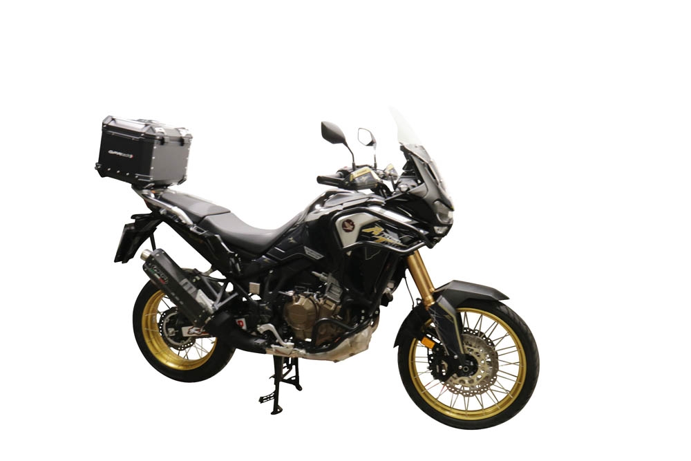 Baúl en aluminio, color negro con placa específica incluida Baúl GPR TECH compatible con  Honda Crf 1100 L Africa Twin 2020/2024 e5