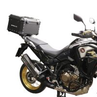 Baúl en aluminio, color negro con placa específica incluida Baúl GPR TECH compatible con  Honda Crf 1100 L Africa Twin 2020/2024 e5