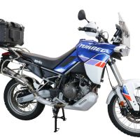Baúl en aluminio, color negro con placa específica incluida Baúl GPR TECH compatible con  Aprilia Tuareg 660 2021/2024 e5