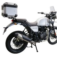 Baúl en aluminio color plata con placa específica incluida Baúl GPR TECH compatible con  Royal Enfield Himalayan 410 2017/2023