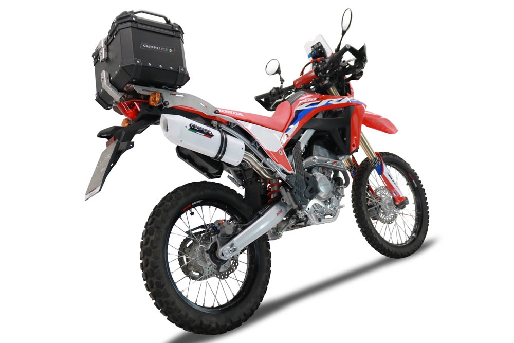 Escape compatible con Honda Crf 300 L - Rally 2021-2024, Albus Evo4, Escape homologado, legal, con db killer extraíble, tubo de conexión y catalizador 