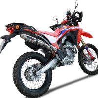 Escape compatible con Honda Crf 300 L - Rally 2021-2024, Deeptone Inox, Escape racing, silencioso con tubo de conexión 